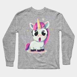 Surprised Unicorn Long Sleeve T-Shirt